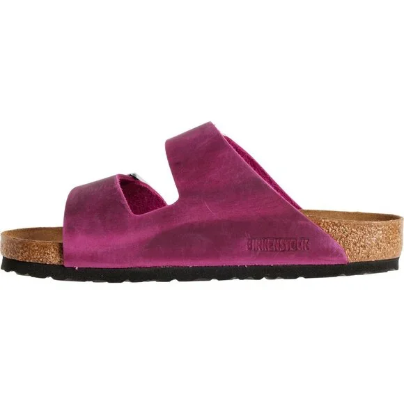 NEW Birkenstock Made in Germany Arizona BS Sandals - Oiled Leathe Fuchsia unisex - Picture 7 of 14